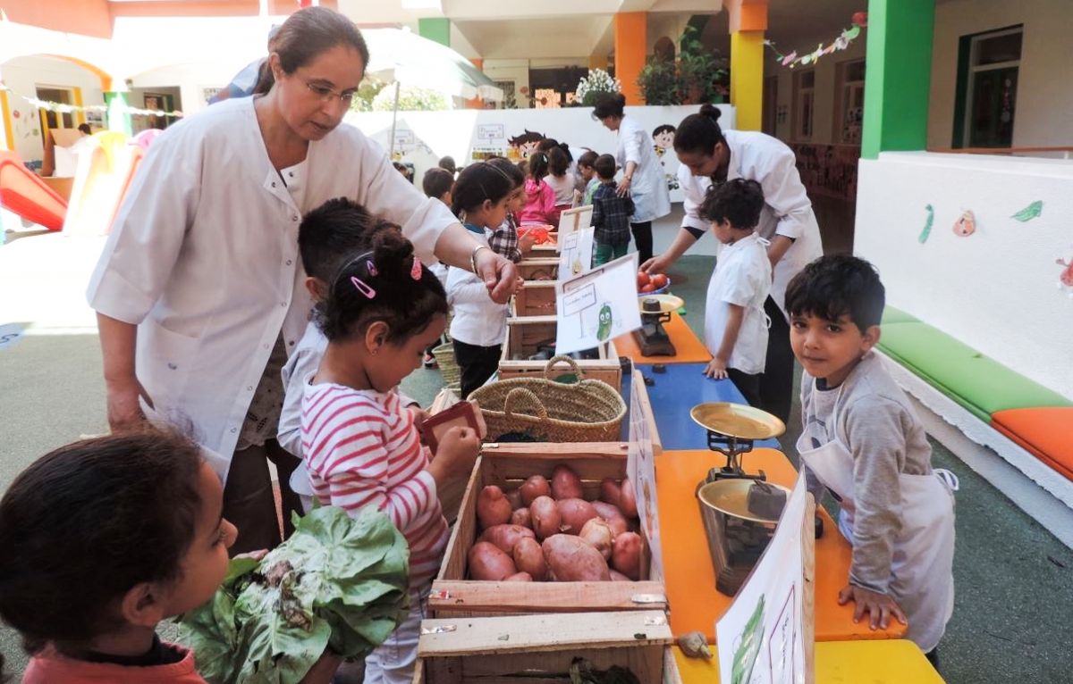 Au petit march&eacute; de la maternelle !