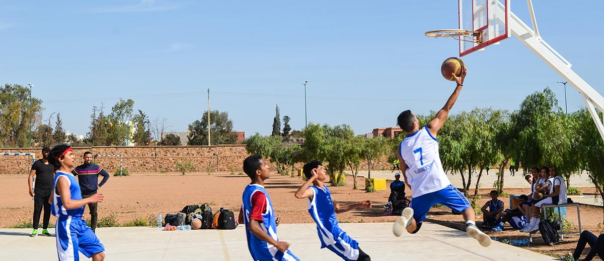 Championnat r&eacute;gional de Basketball &agrave; Kelaa des Sraghna.